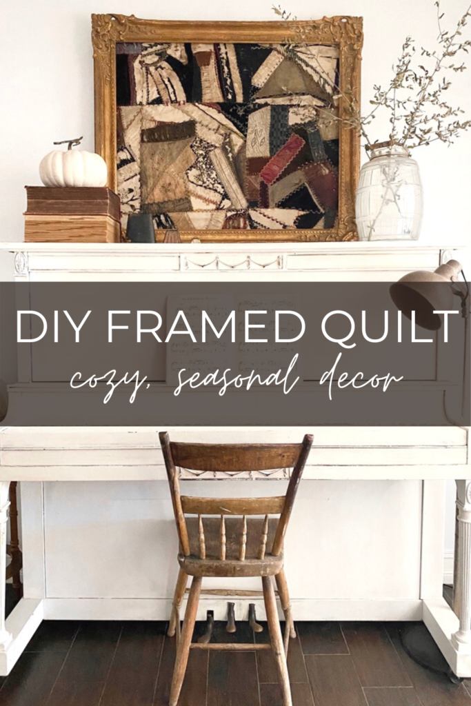 DIY framed quilt: cozy, seasonal decor